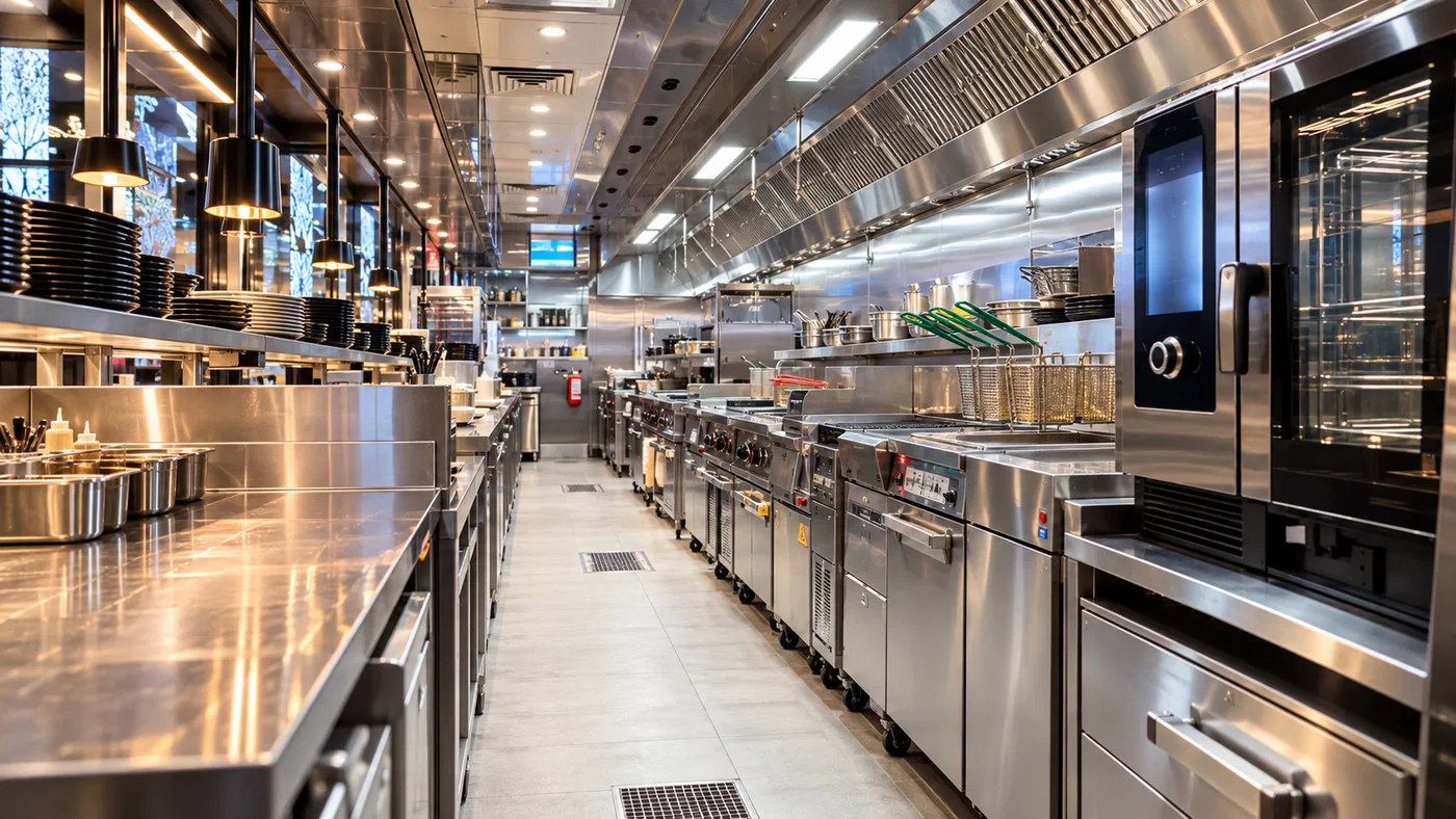 Wagamama commercial cooking line